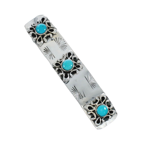 Sterling Silver Native American Navajo Hair Barrette TX10273